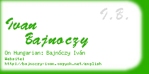 ivan bajnoczy business card